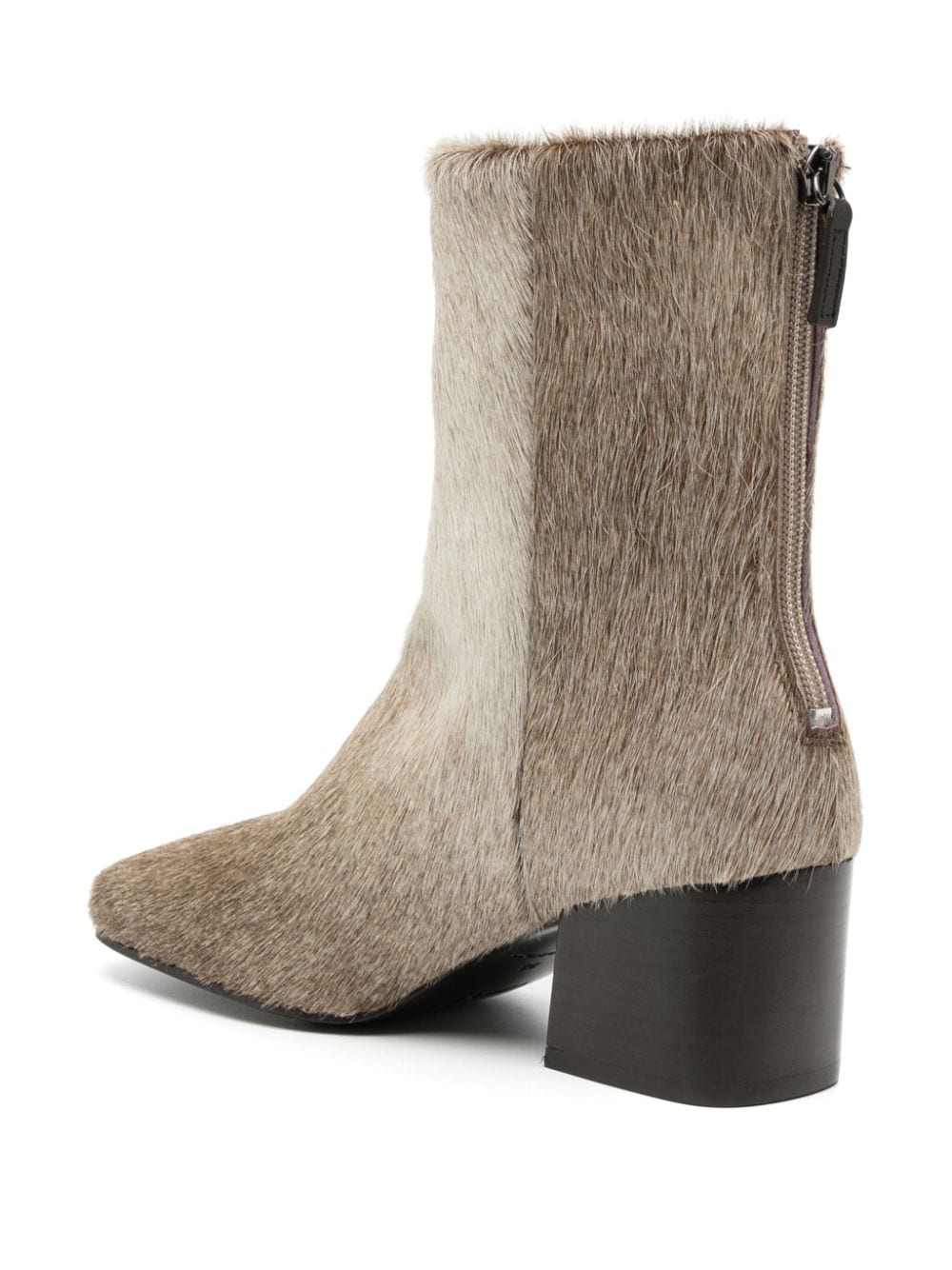 Shop Lemaire Leather Ankle Boots In Neutrals