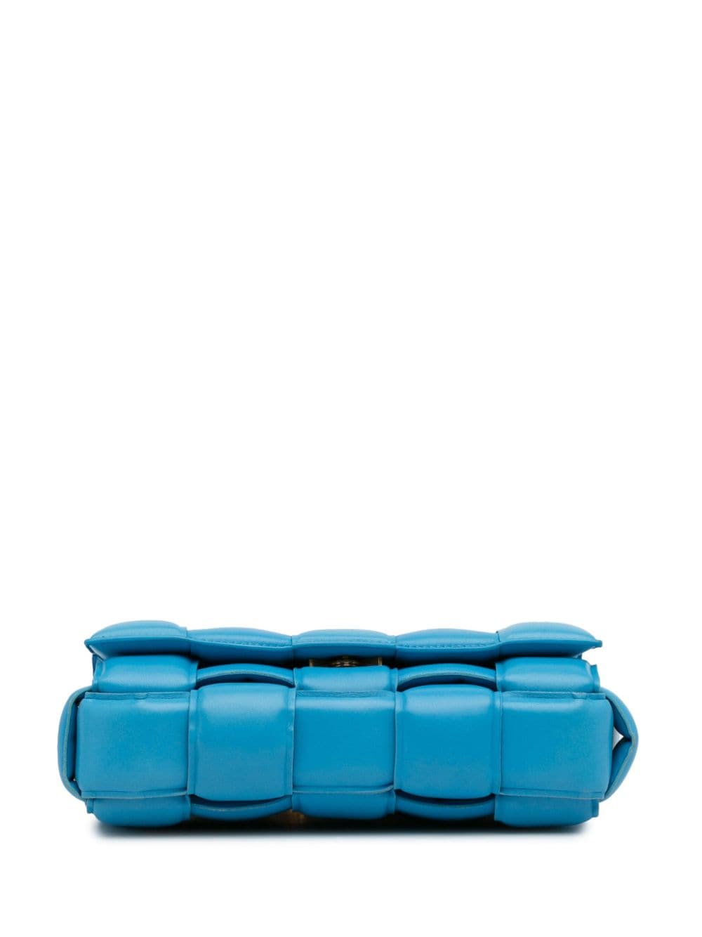 Pre-owned Bottega Veneta 2012-2023   Intrecciato Padded Chain Cassette Satchel In Blue