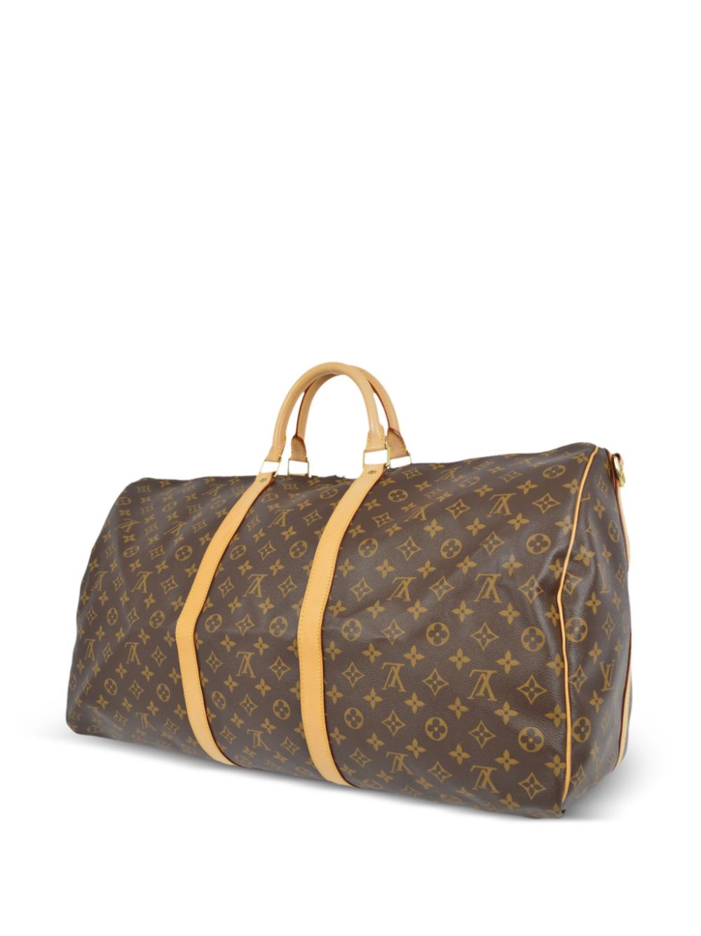 Pre-owned Louis Vuitton 2007 Keepall 60 Two-way Travel Bag In Brown