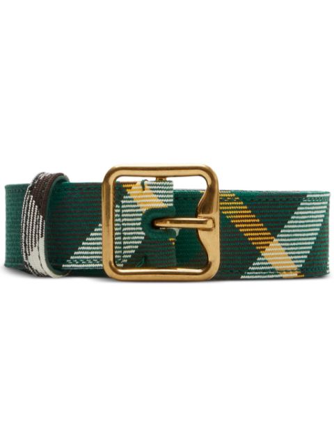 Burberry check-pattern buckled belt Women