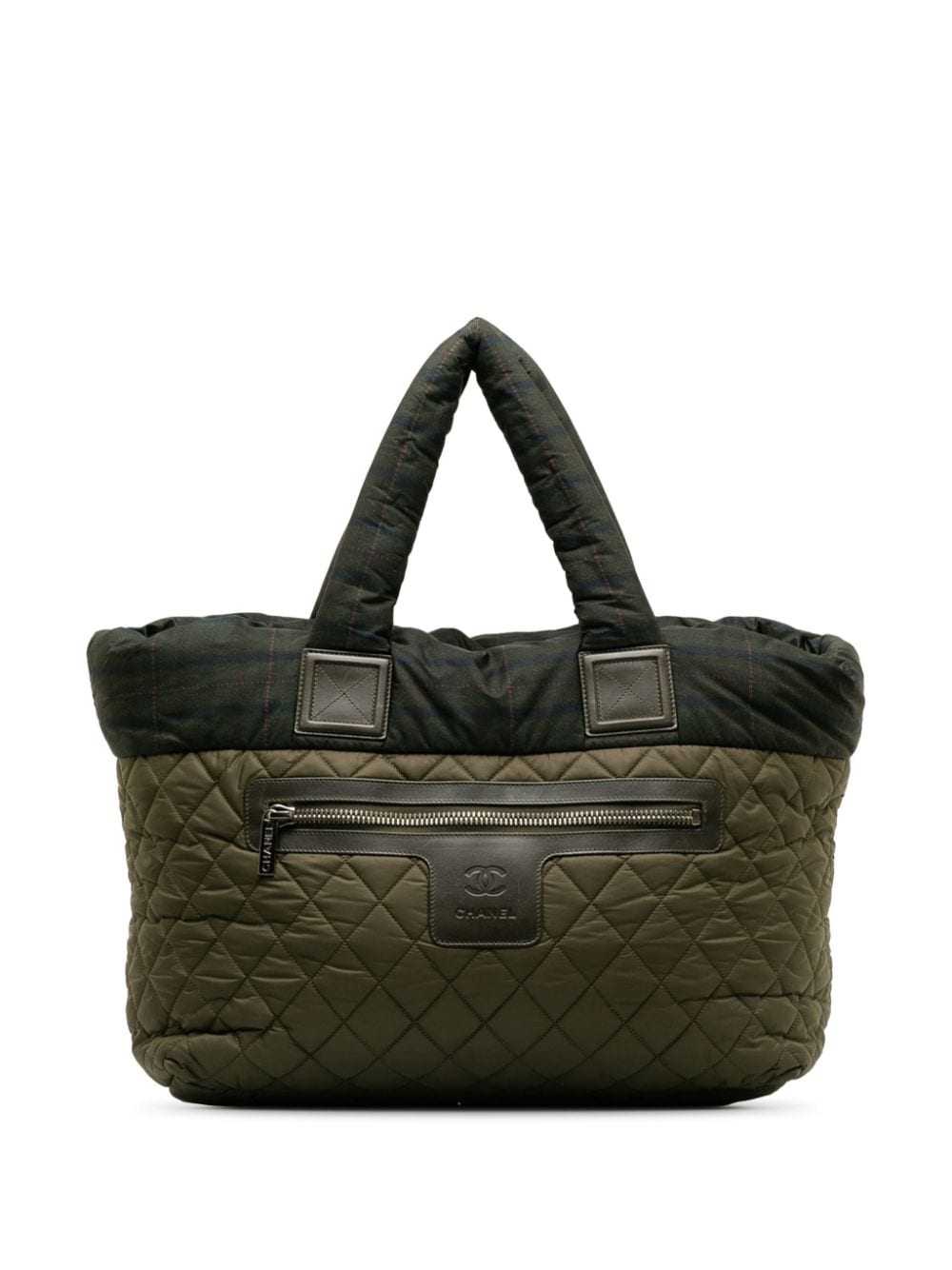Pre-owned Chanel 2013-2014 Large Coco Cocoon Tote Bag In Green