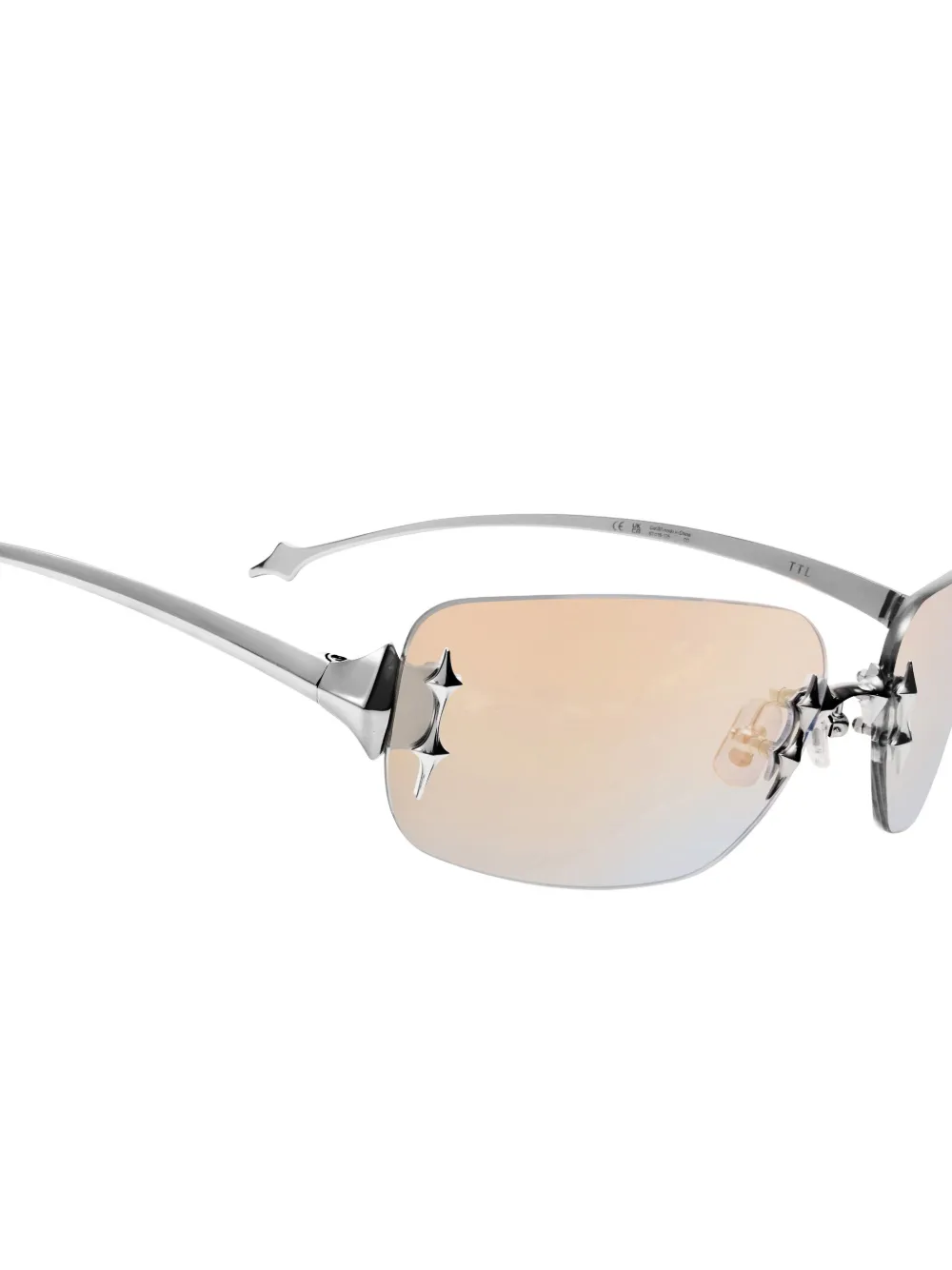Gentle Monster Ttl zonnebril met vierkant montuur Zilver