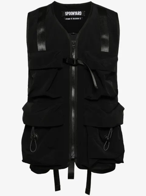 Spoonyard logo-appliquéd ripstop waistcoat