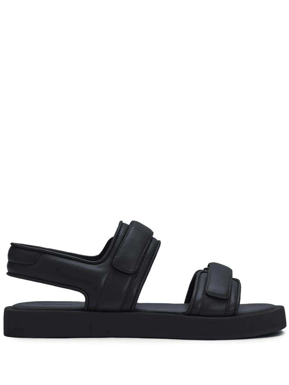 12 STOREEZ touch-strap leather sandals | Black | Image 1