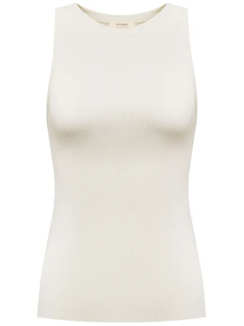 12 STOREEZ crew-neck ribbed tank top 