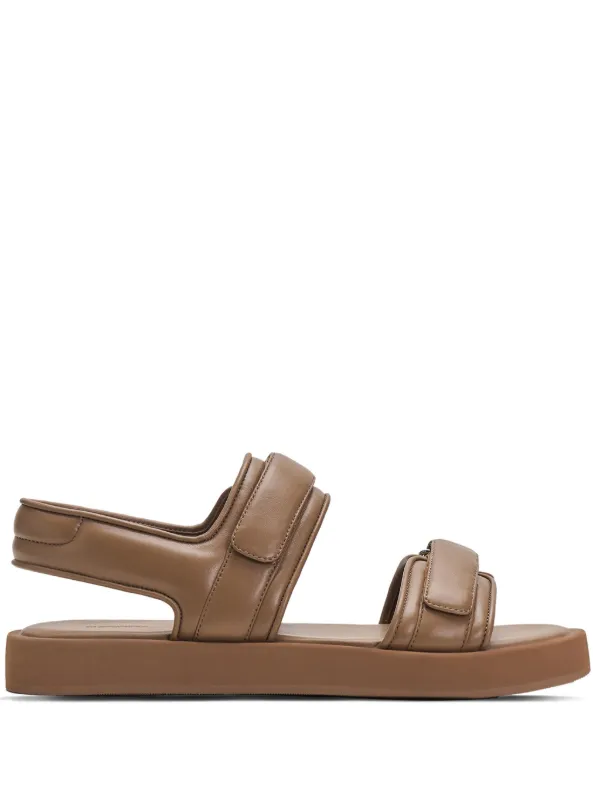 12 STOREEZ Padded Leather Sandals Neutrals FARFETCH PH