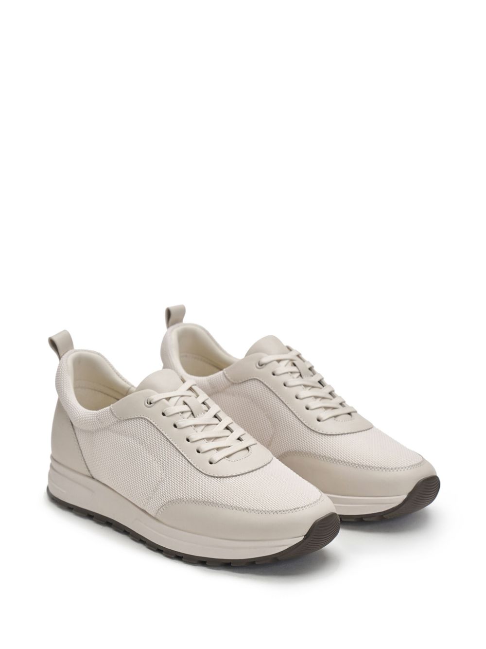 Shop 12 Storeez Mesh-panelled Sneakers In Neutrals