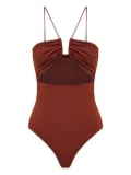 12 STOREEZ cut-out swimsuit - Brown