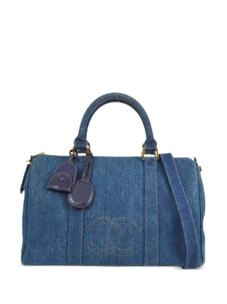 CHANEL シャネル　デニム　ビジネスバッグ　ハンドバッグ　ココマーク シャネル CHANEL スパークリングデニム ココマーク ハンドバッグ