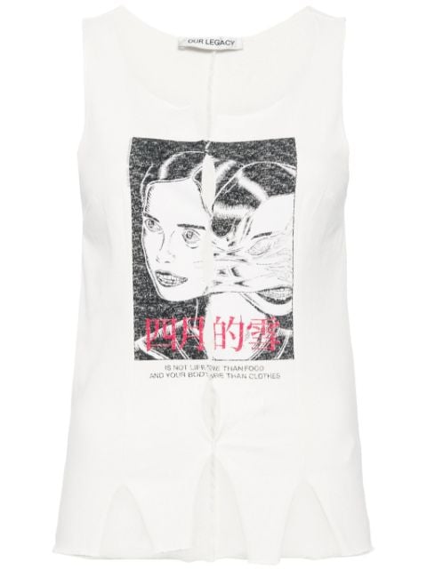 OUR LEGACY Race Twins-print tank top