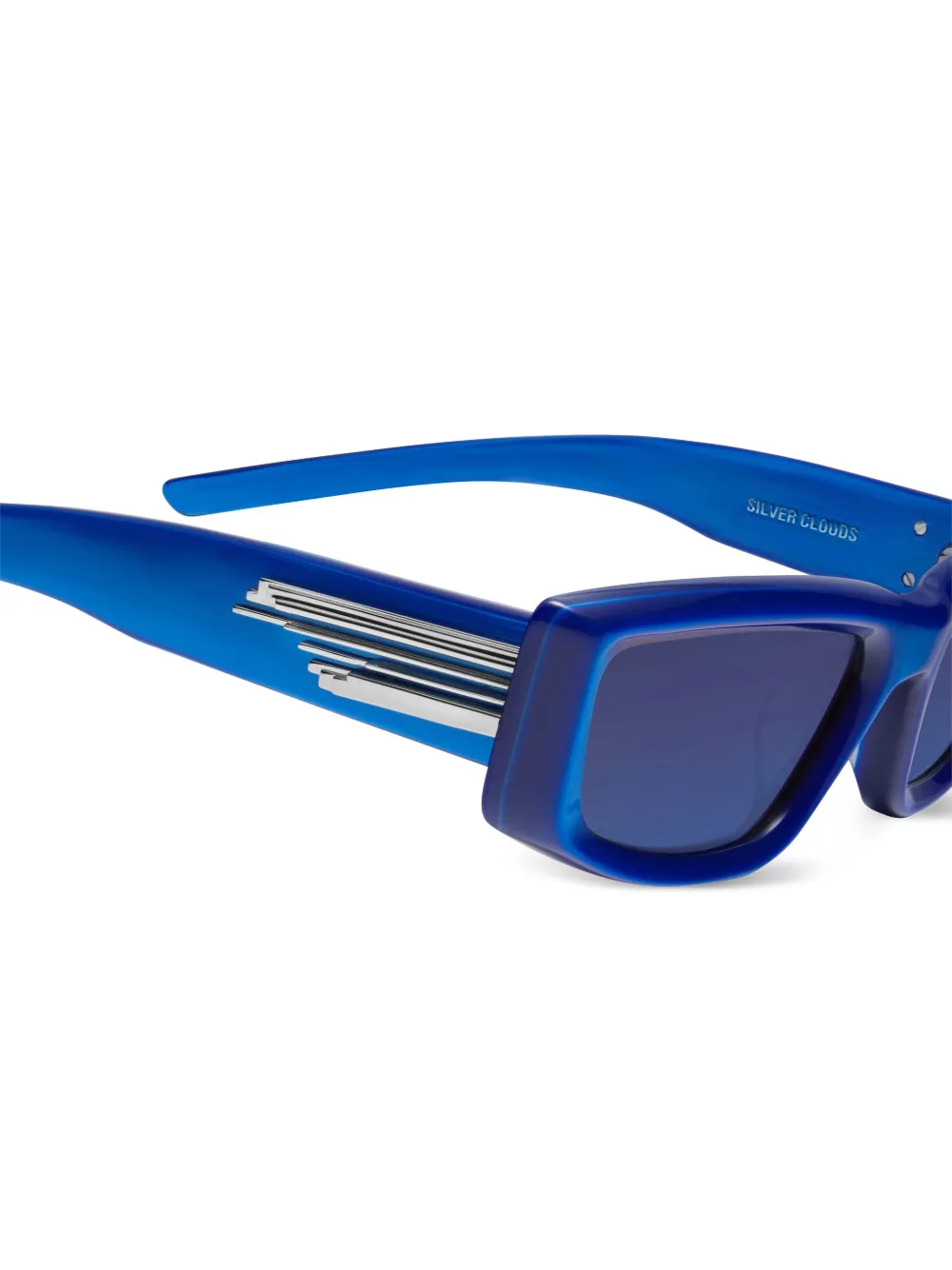Gentle Monster Silver Clouds BL3 zonnebril met rechthoekig montuur Blauw