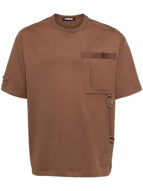 Spoonyard coordinate-embroidered cotton T-shirt