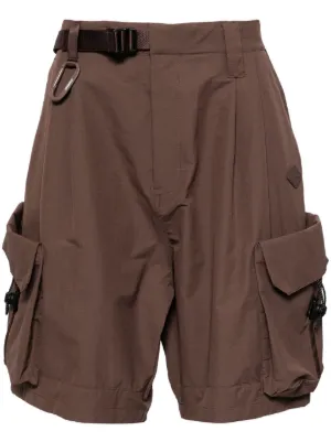 パンツ alexanderwang High Waisted Cargo Short Alexander Wang logo-waistband Cotton Cargo Shorts | Green | FARFETCH