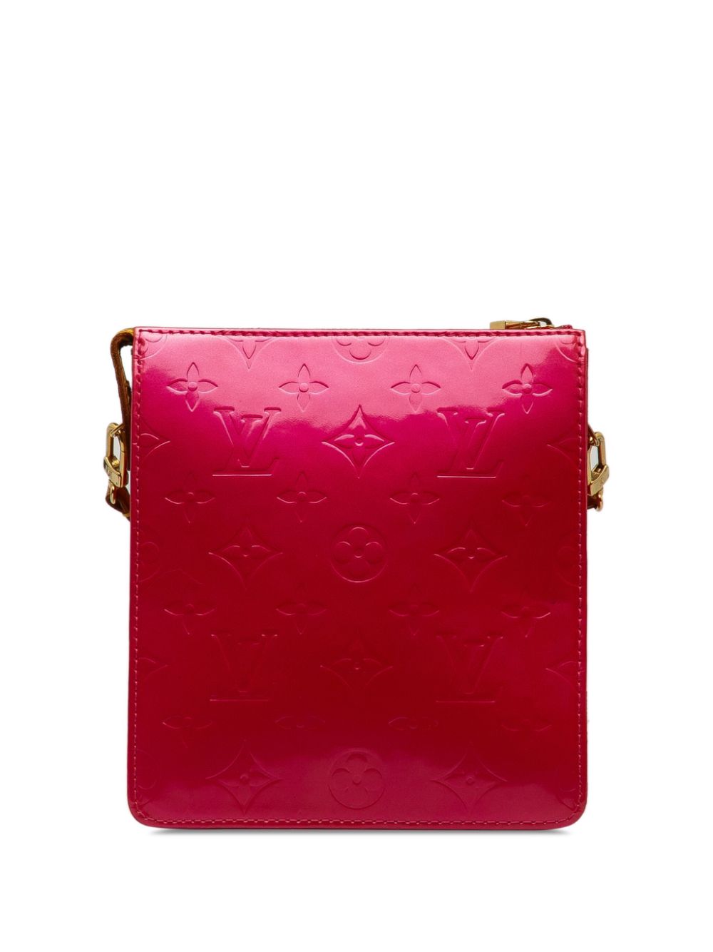 Pre-owned Louis Vuitton 2002   Monogram Vernis Pochette Mott Shoulder Bag In Pink