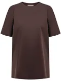 12 STOREEZ round-neck cotton T-shirt - Brown