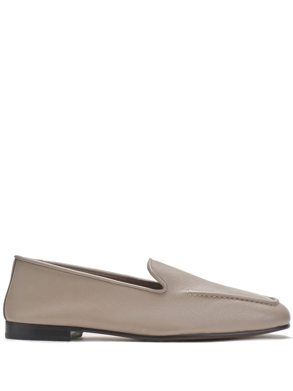 12 STOREEZ square-toe leather loafers | Grey | Image 1