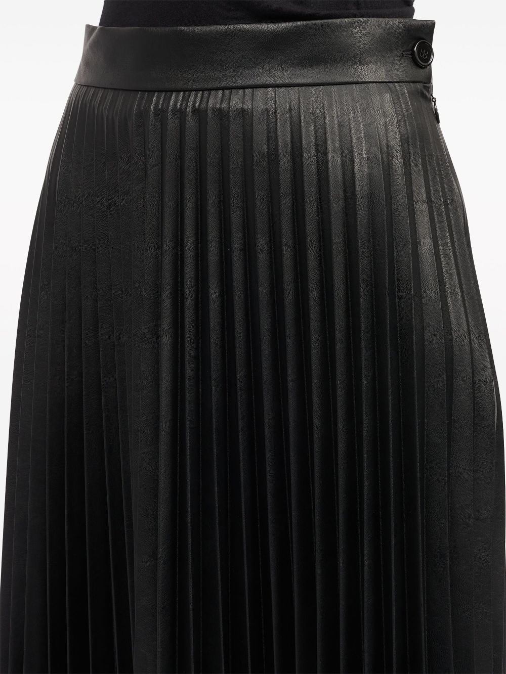 MM6 Maison Margiela pleated faux-leather midi skirt Women