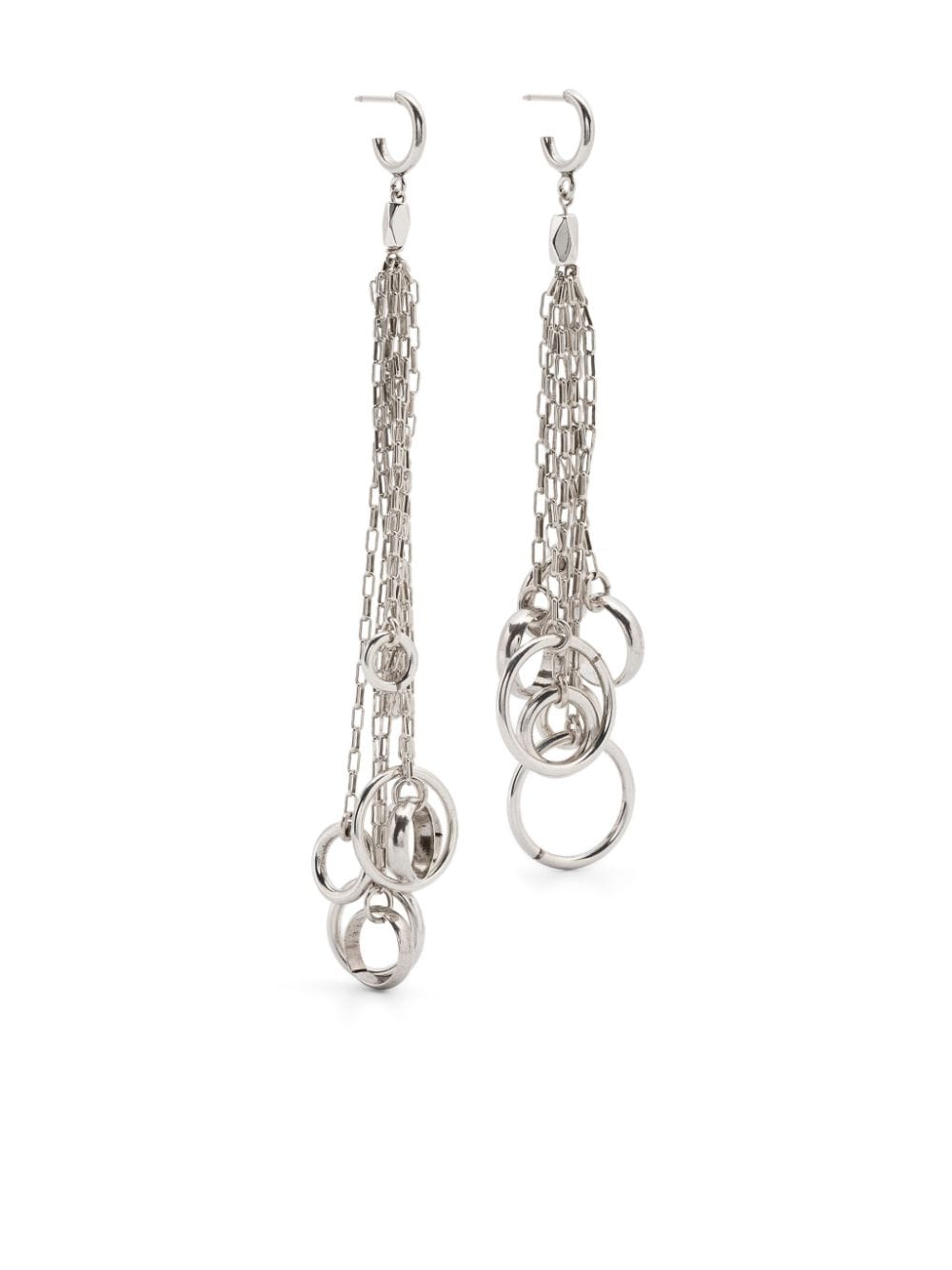 Isabel Marant Ring-embellished Dangle Earrings In 银色