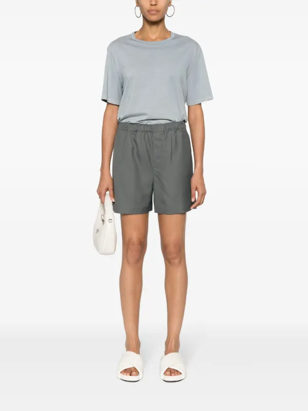 【関税込み】Loulou de Saison ショートパンツ LouLou De Saison Seto テクスチャード ショートパンツ | グレー