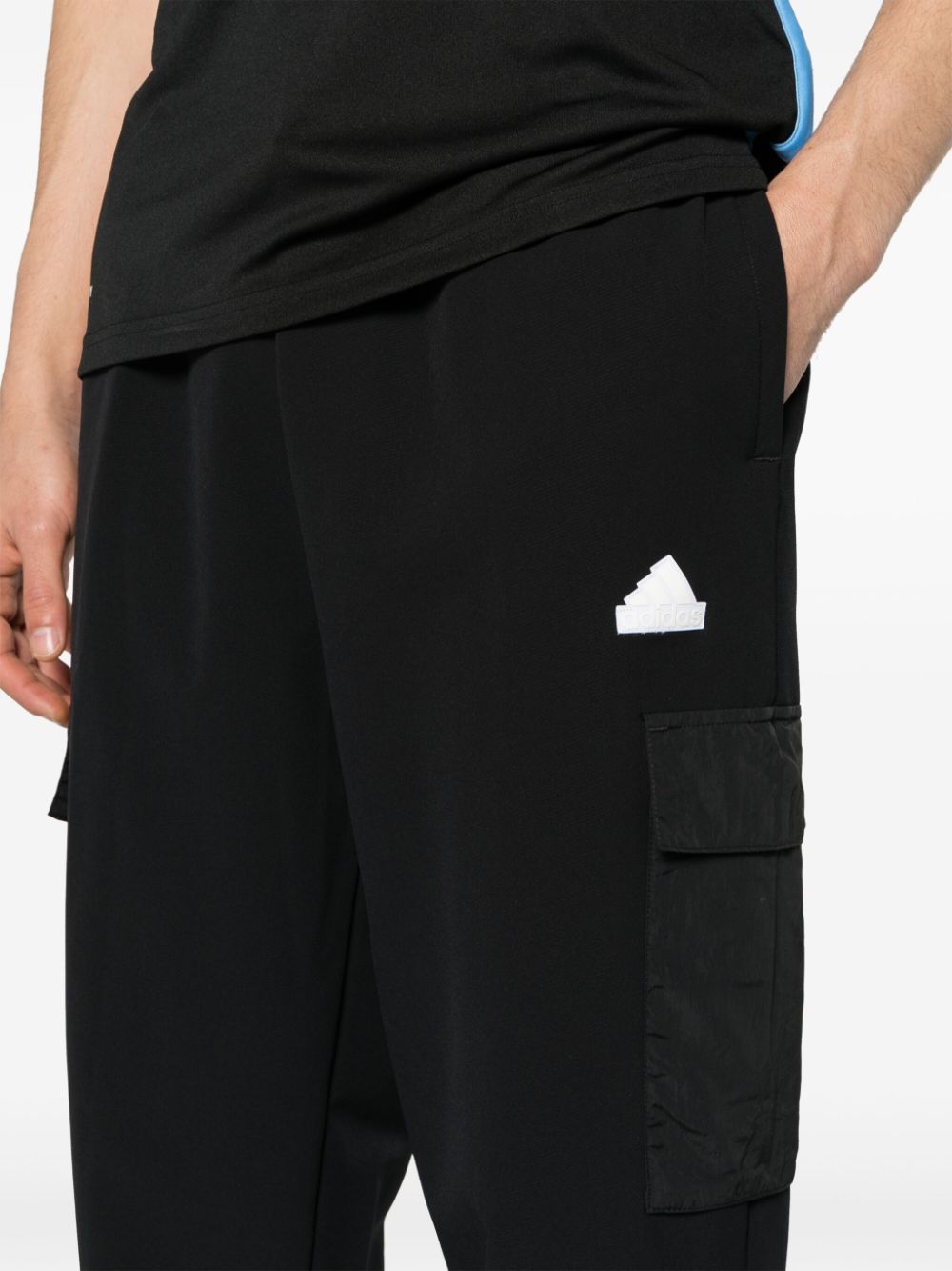 Shop Adidas Originals City Escape Premium Cargo Track Pants In 黑色