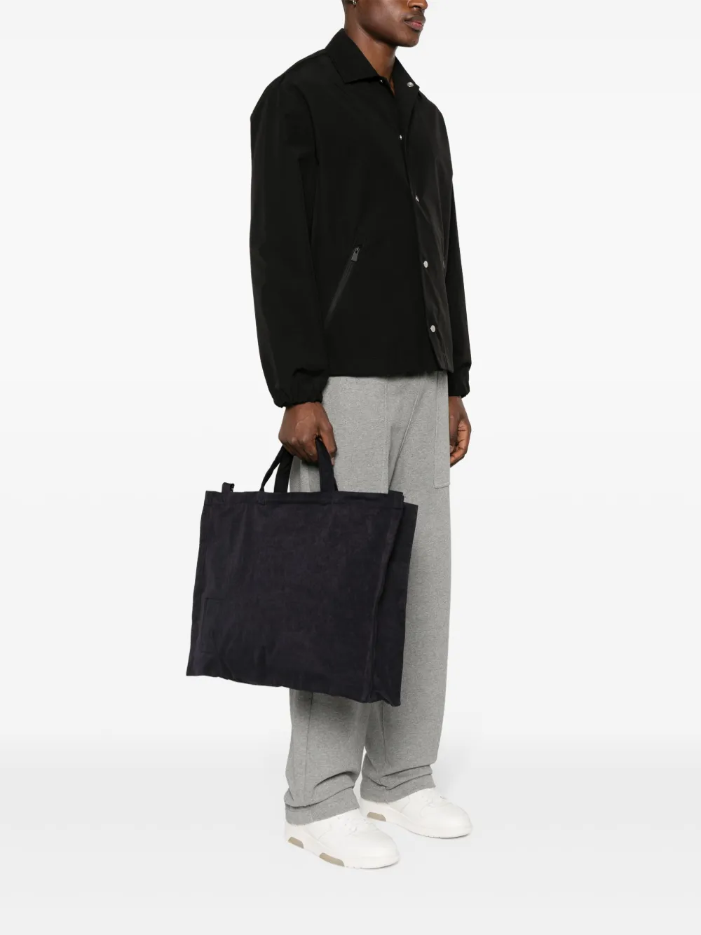 Ten C Shopper met logopatch - Blauw
