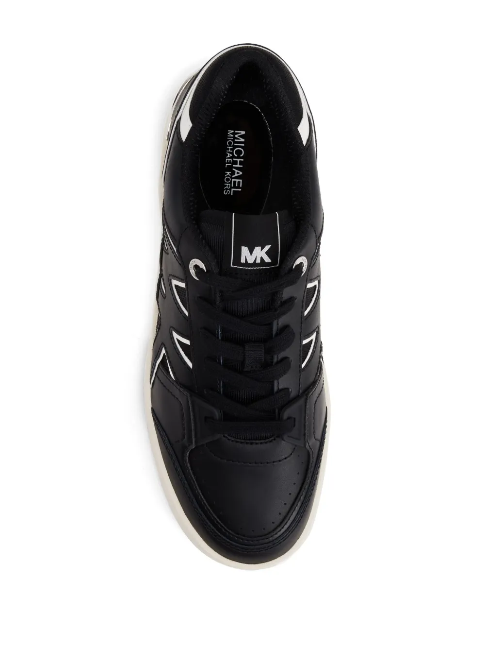 Michael Kors Rebel lace-up leather sneakers Black