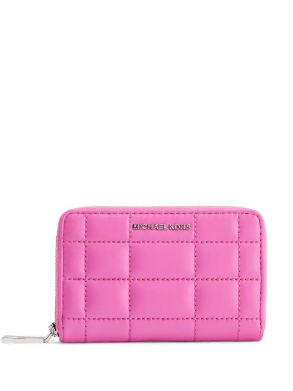 Michael Kors Small Jet Set Quilted Wallet Pink FARFETCH CA