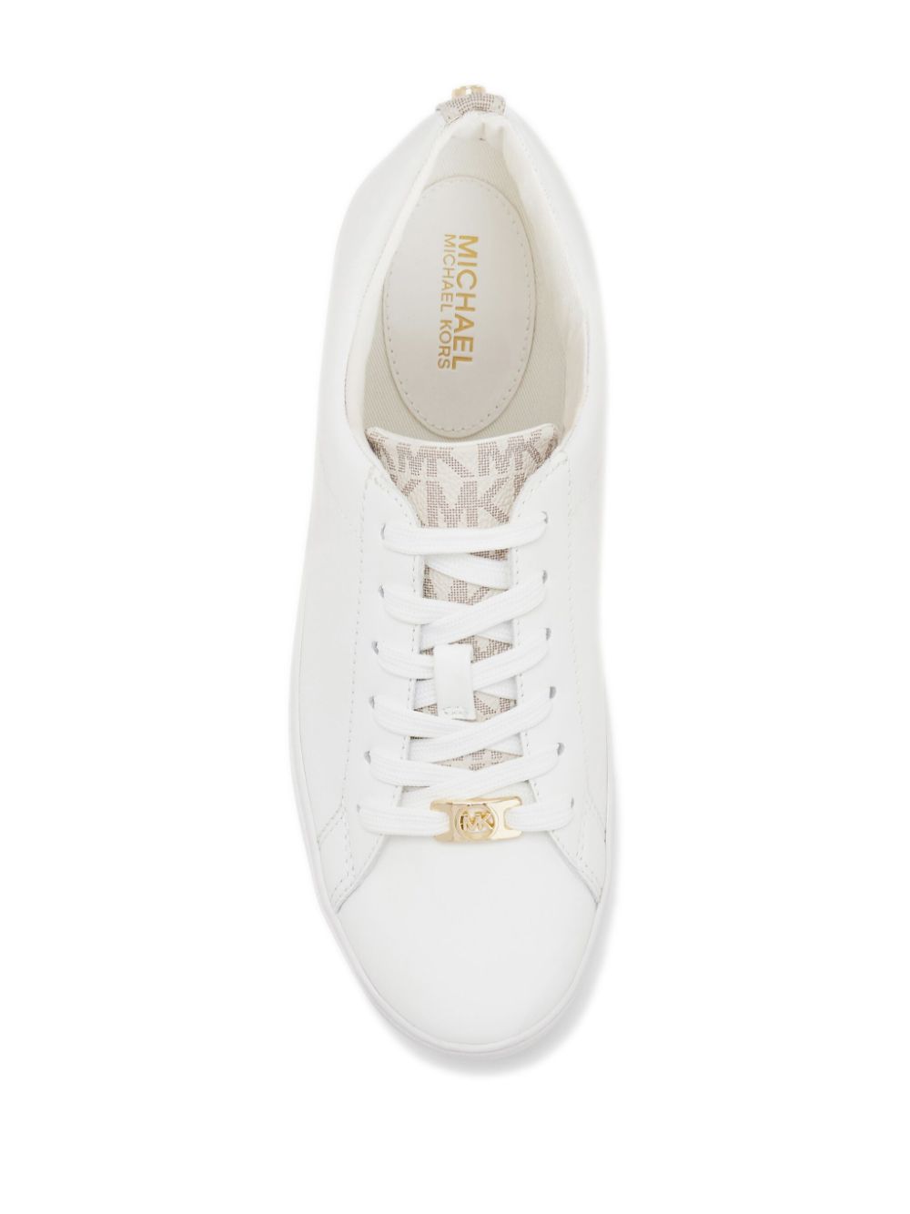 Shop Michael Kors Keaton Leather Sneakers In White