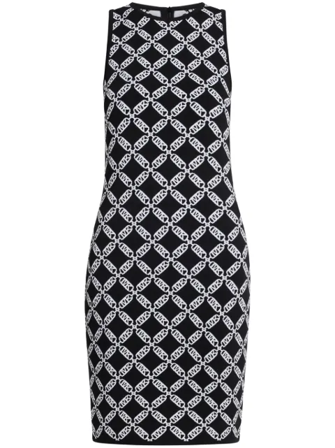 Michael Michael Kors Empire Logo-jacquard sleeveless midi dress