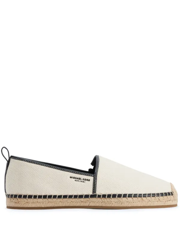 Michael Kors logo debossed Cotton Espadrilles White FARFETCH UK