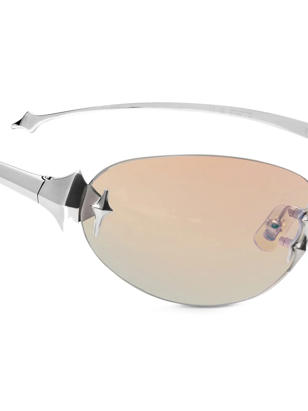 Gentle Monster Tta zonnebril met ovalen montuur Zilver