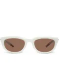 Gentle Monster Monochrome cat-eye sunglasses - White