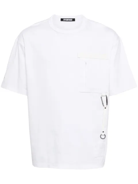 Spoonyard coordinate-embroidered cotton T-shirt