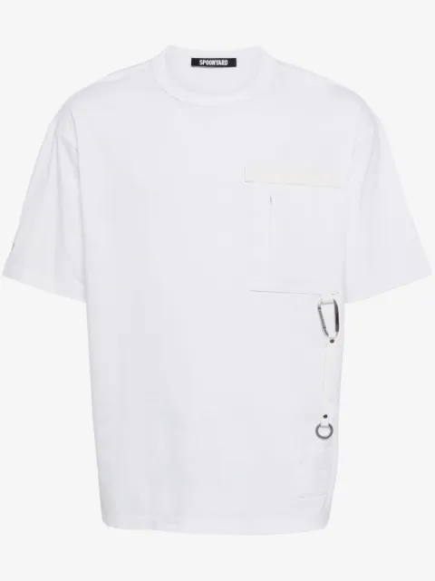 Spoonyard coordinate-embroidered cotton T-shirt