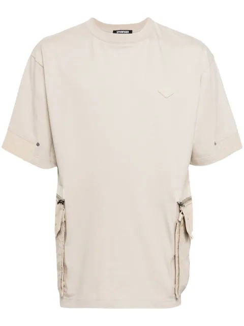 Spoonyard detachable-pocket cotton T-shirt