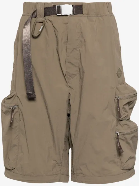 Spoonyard belted wide-leg shorts