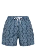 Frescobol Carioca Medalhao Sport patterned swim shorts - Blue