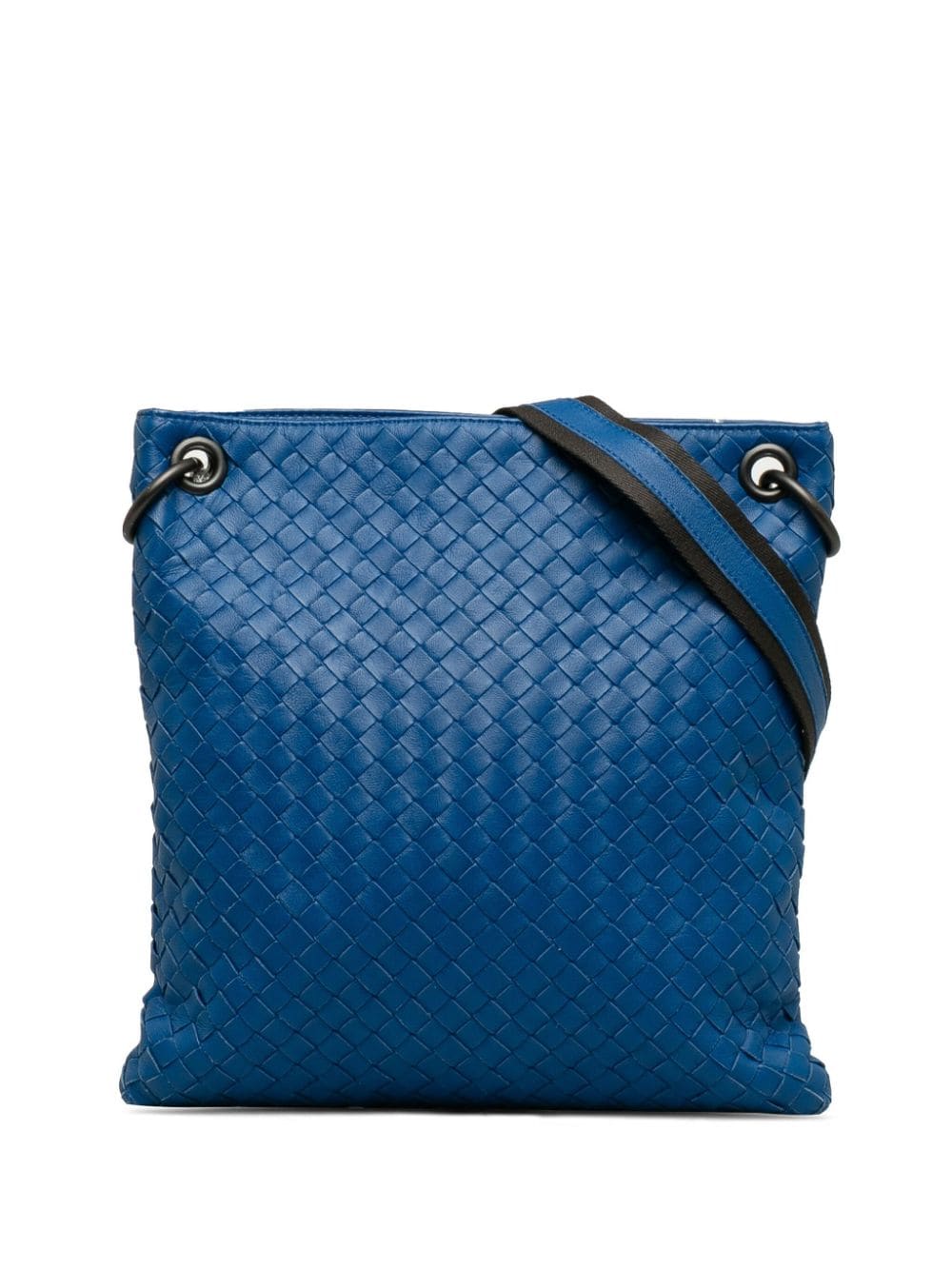 Pre-owned Bottega Veneta 2012-2023 Intrecciato Crossbody Bag In Blue