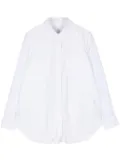 Fumito Ganryu pleated-back cotton-blend shirt - White