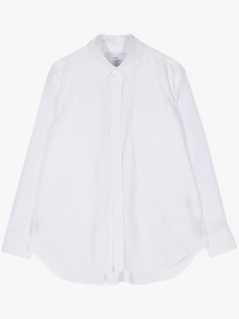 Fumito Ganryu pleated-back cotton-blend shirt