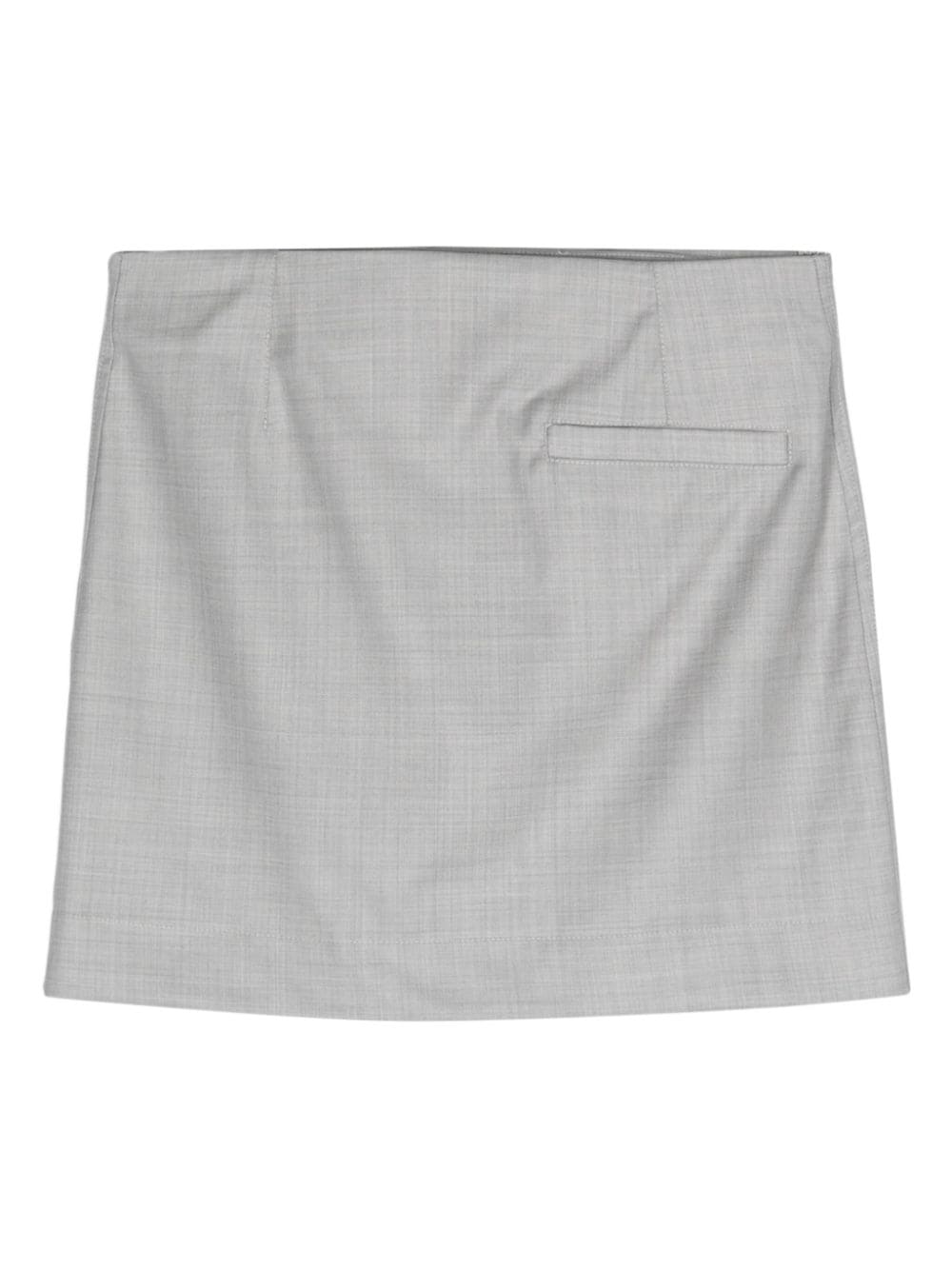 Shop Loulou Studio Mahaz Virgin Wool Mini Skirt In Grey