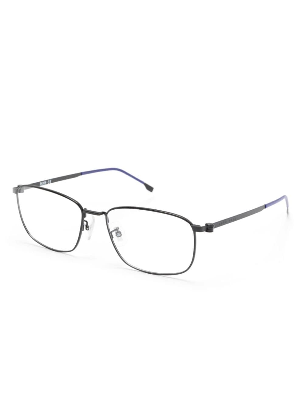 Shop Hugo Boss Rectangle-frame Glasses In Schwarz
