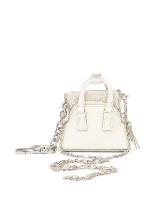 Maison Margiela 5AC レザーキーホルダー | ホワイト | FARFETCH JP
