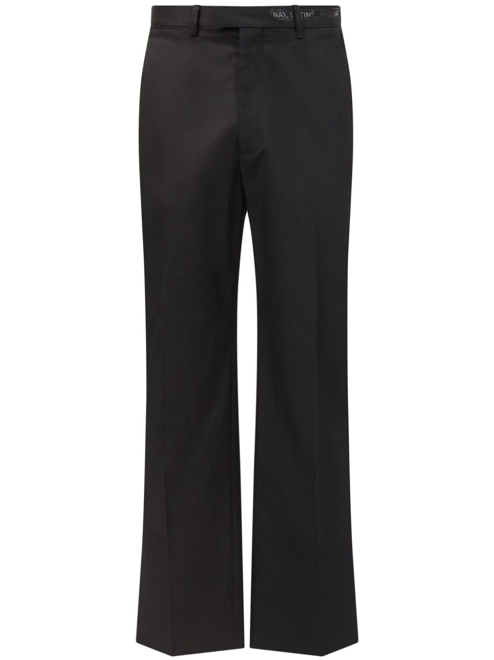 MM6 Maison Margiela single-stitch straight-leg trousers – Black