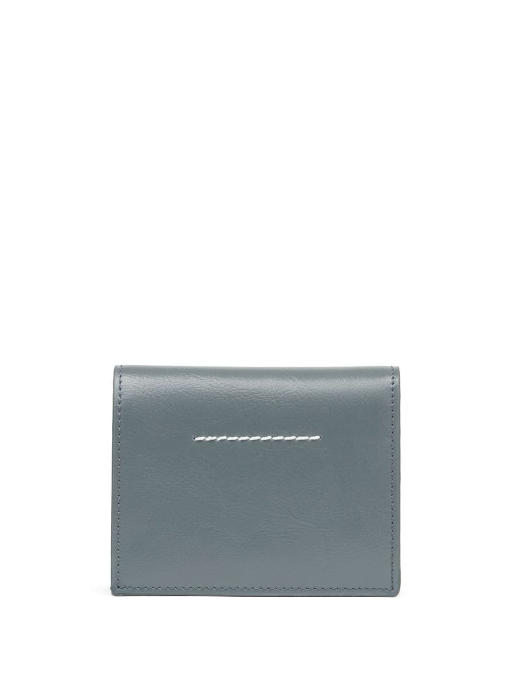 Shop Mm6 Maison Margiela Numeric Leather Cardholder In Green