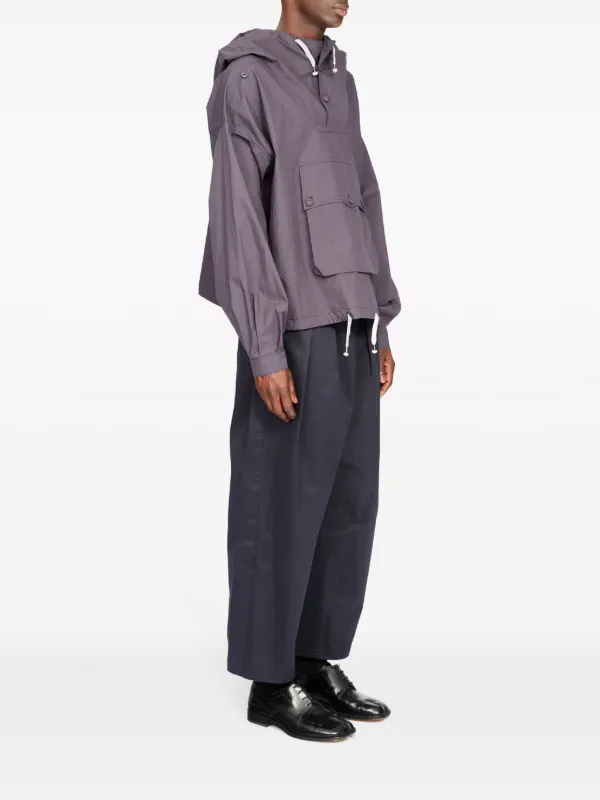 Maison Margiela Coated Hooded Jacket | Purple | FARFETCH