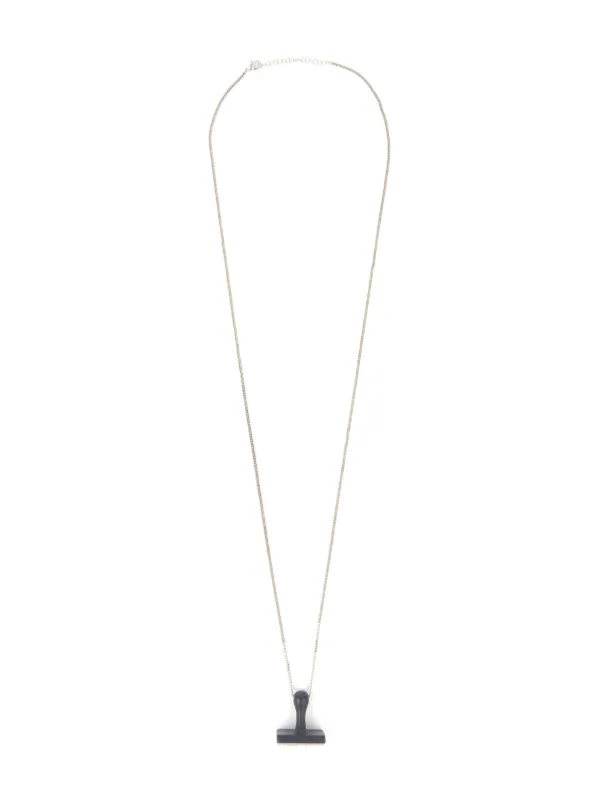 MM6 Maison Margiela Stamp Pendant Necklace | Silver