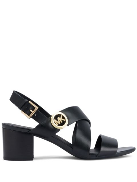 Michael Kors Vera logo-plaque leather sandals