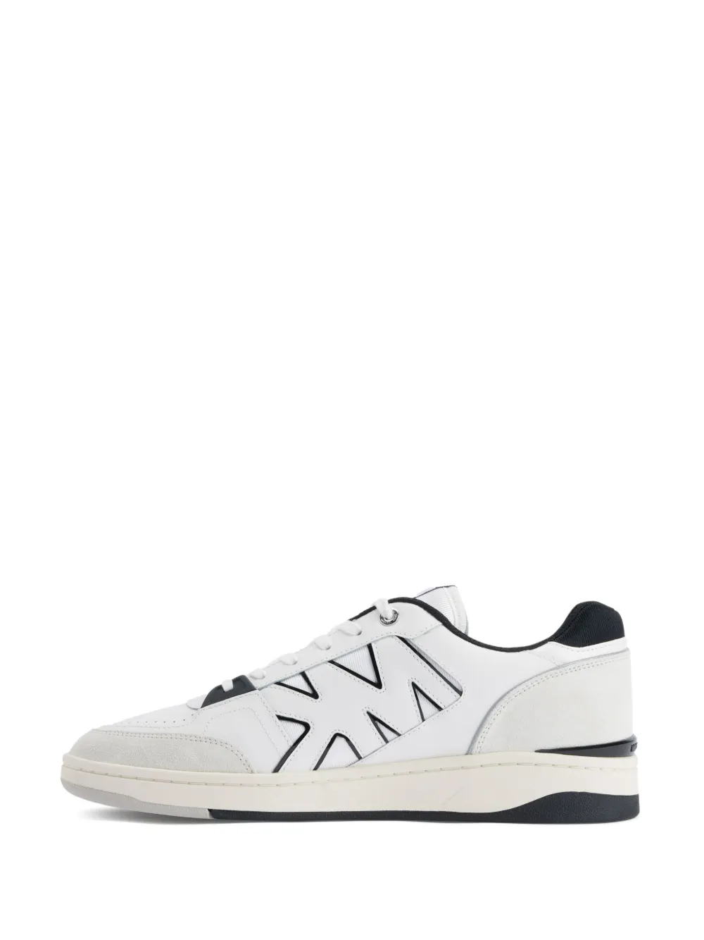 Shop Michael Kors Rebel Leather Sneakers In Weiss