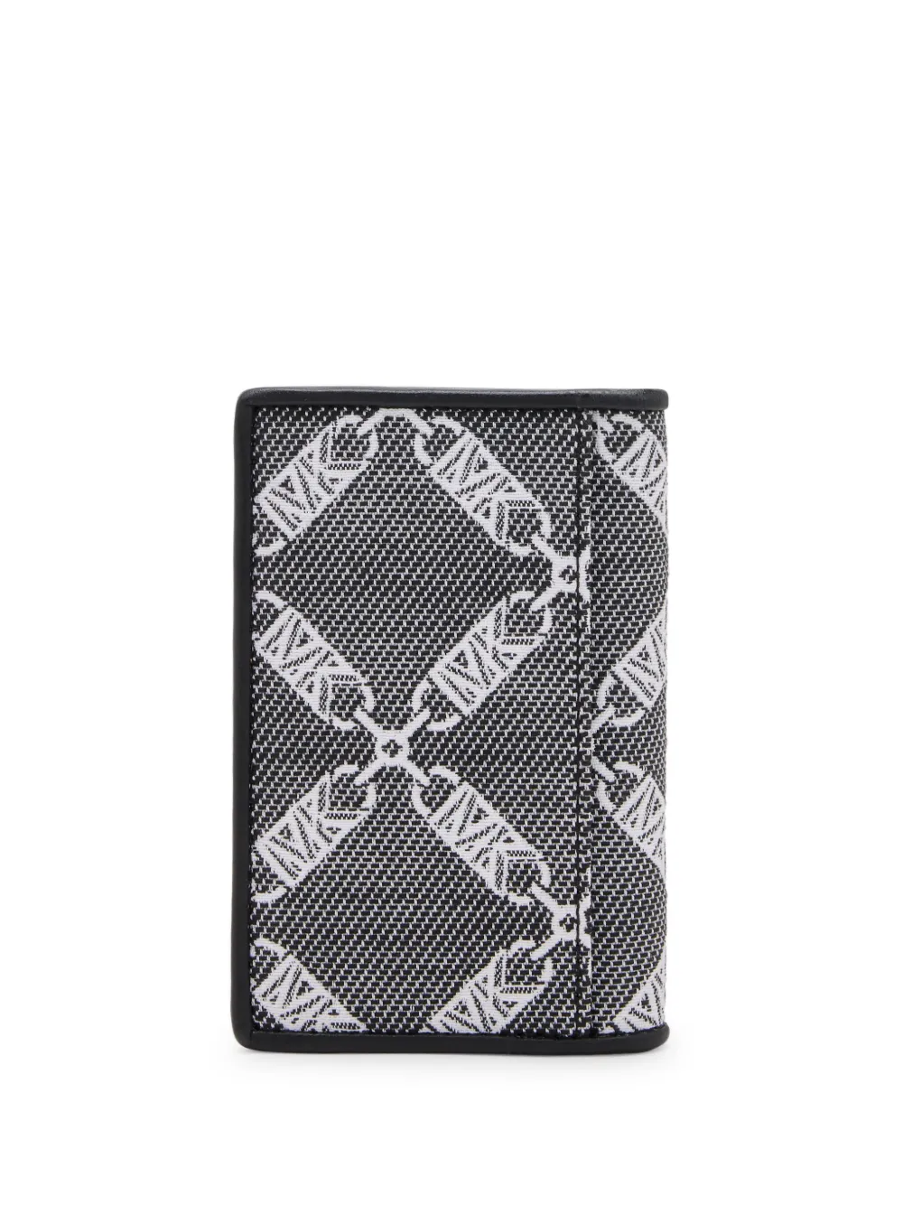 Michael Kors monogram-jacquard bi-fold cardholder - Zwart